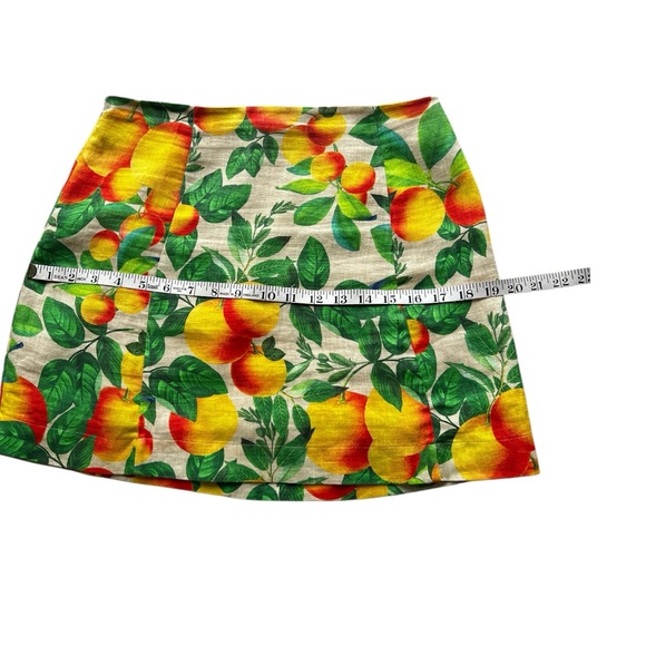 Farm Rio Tropical Citrus Orange Cropped Jacket Mini Skirt Set Iconic Print Sz S - Picture 11 of 15